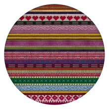 Boho Round Tablecloth for 45-52” Table, Elastic Fit Waterproof Oxford Material, Perfect for Picnic Areas, Decks, and Patios