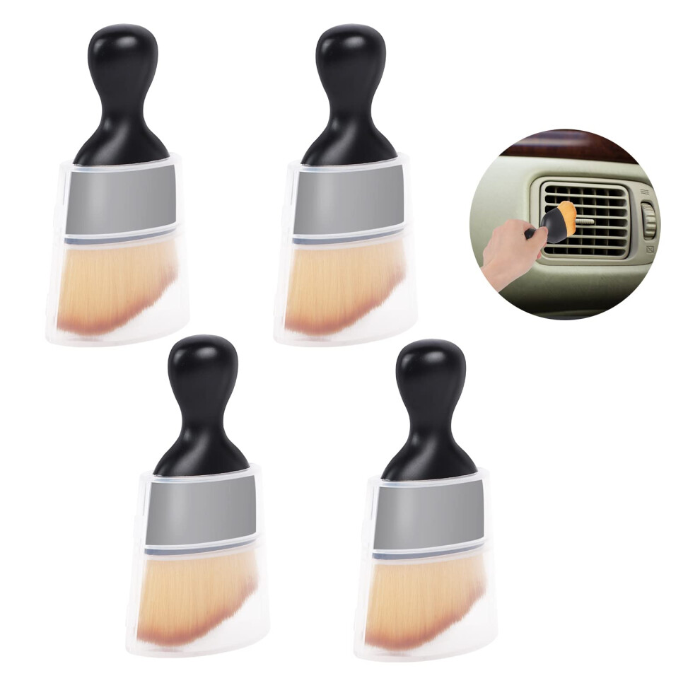 Nicola Car Interior Cleaning Soft Brush, 4 Pcs Soft Bristle Detail Brush Set, Auto Detailing Brush, Auto Dash Duster Brush, Car Dusting Brush Tool For Black 5051224122943