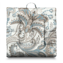 Meditation Floor Cushion, Paisley Design, Boho Style Square Pillow for Sitting or Yoga Room Decor 22 x 22