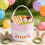 Panier cabas en toile brodée lapin de Pâques (1 pièce) 1