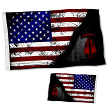 Vlajka USASOC Stars and Stripes, oboustranná, 3 stopy x 5