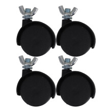 Irodai szék forgó görgőkkel, fekete, 8 mm, 4 db