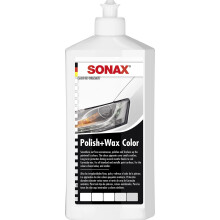 SONAX POLISH+WAX COLOR WHITE (500 ml) - Smoothens out fine unevennesses, polishes and freshens up the paintwork's colours. | Item-No. 0296000-544