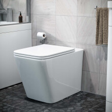 Nes Home Back to Wall Rimless Toilet, Concealed Cistern & Seat White