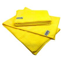 Tek Automotive Giant 50x70cm 360GSM Yellow Car Microfibre Cloths ? Twin Pack Heavy Duty Detailing & Polishing