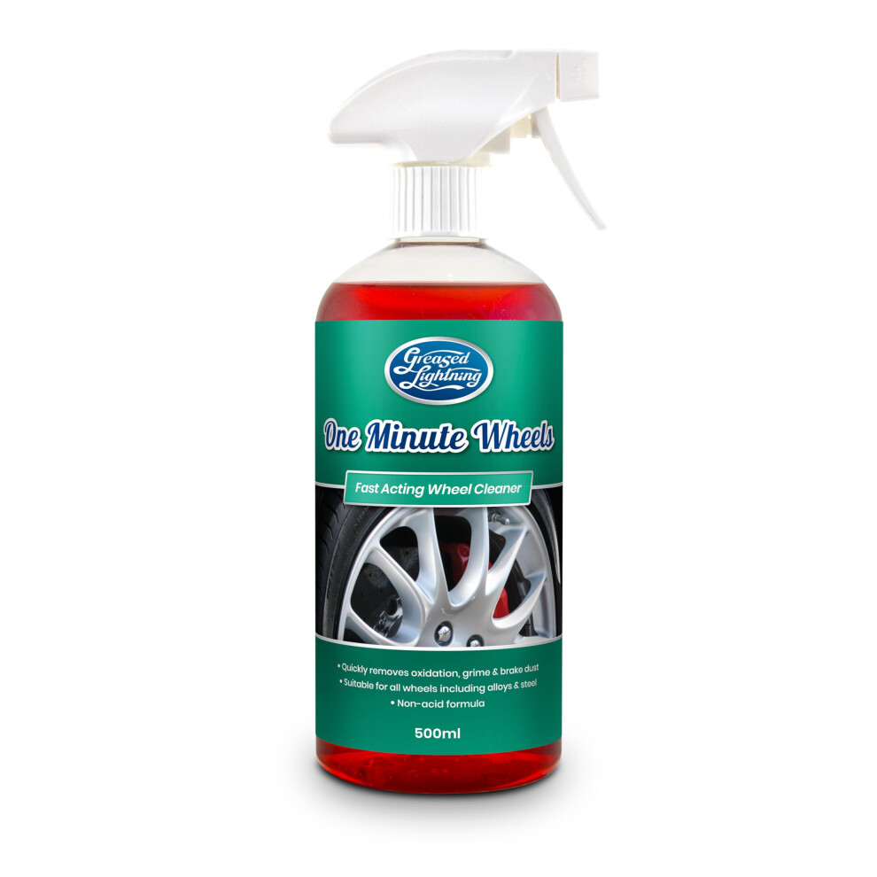 Greased Lightning One Minute Wheels - Fast Acting, Non-Acidic Wheel Cleaner For Clean And Shiny Wheels - 500Ml 5051226247811