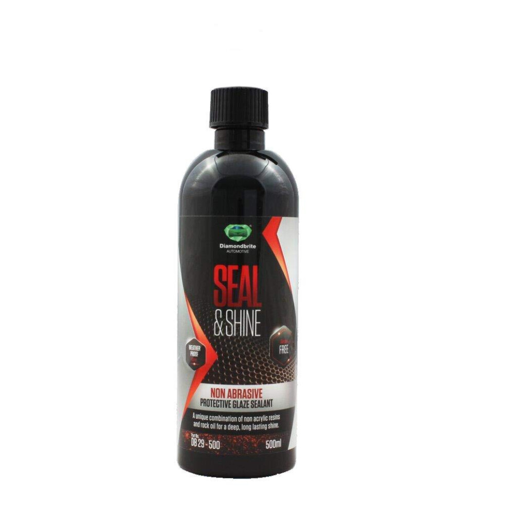 Diamondbrite Seal & Shine - Protective Glaze Sealant - Car Film With Acrylic Resins Non Abrasive Long Lasting Weather Proof Shine Paintwork - 500Ml 5051226249129