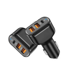 Caricabatterie da auto da 48 W, adattatore per ricarica rapida multi-USB per più dispositivi, caricabatterie USB PD da 12 V a 24 V, caricabatterie