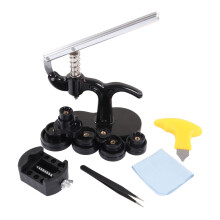 Watch Repair Maintenance Tool Kit Watch Cover Press Pry Knife Oval Fixing Holder Black Tweezers Cloth