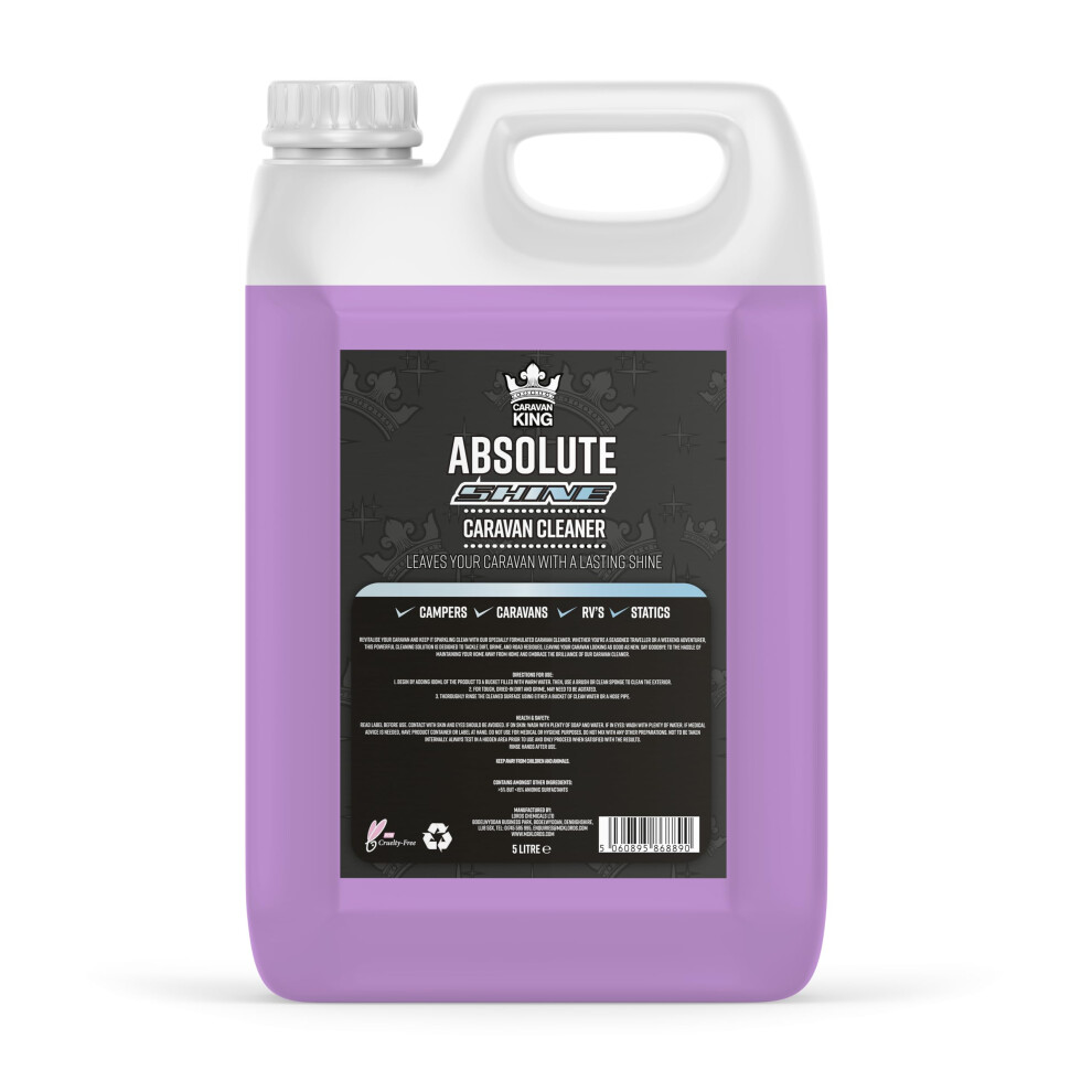 Caravan King - Caravan Cleaner | Wash N Wax Tfr Traffic Film Remover - 5 Litre, Purple 5051226238963