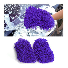 JNNJ 2 Pack Microfiber Car Wash, Car Wash Mitt Microfiber Wash Gloves, Anti-Streak & Anti-Scratch Car Cleaning Mitt, Soft Absorbent and Scratch-Free
