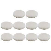 sourcing map 10pcs Wool Buffing Pads, 5 inch Polishing Pad Car Auto Buffing Pads Wool Polishing Buffing Pad Hook and Loop for Car Polishing, Buffing