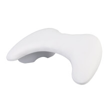 Detachable U-Shaped Nail Arm Rest Pillow, PU Leather, White