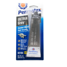 Permatex 82194 Ultra Grey RTV Silicone Gasket Maker : Low Odor, Sensor-Safe, Non-Corrosive Sealant with Oil Resistance 1 x 85g
