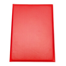 A4 Leather Certificate Cover Red Blank Protective Folder