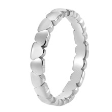 Women's Stainless Steel Simple Lover Heart Skinny Stackable Ring Promise Sweet Jewellery Silver Size 8
