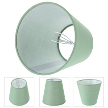 Green Fabric Lampshade for Table Lamp with Iron Frame Soft Comfortable Home Decoration
