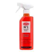 CarPlan No.1 Super Bug Spray with Trigger 600ml Sap Insect Remover For Paintwork Glass Varnish Chrome Plastics Headlamps Number Plates Breaks Down