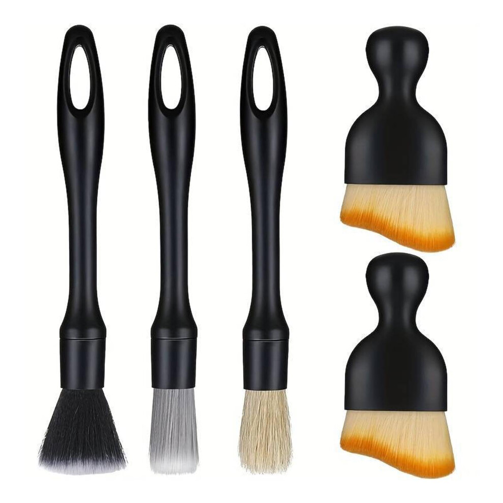 5 Pcs Car Detailing Kit,Car Cleaning Kit Interior,Car Interior Detailing Brushes,Auto Car Detailing Brush,Car Detailing Brush Set,For 5051224125777