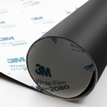 Finest Folia 3M 2080 Protective Film ? 152 cm x 35 cm ? Matt Black ? Car Sticker ? for Car Adhesion, Deformable 3D Film with Air Channels (Matt Black