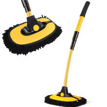 huiyoujiu 15? Bend Car Wash Brush with 43" Telescoping Aluminum Handle - Soft Snow RV Roof Cleaner for Caravan, Truck, Boat & RV - Scratch-Free Paint
