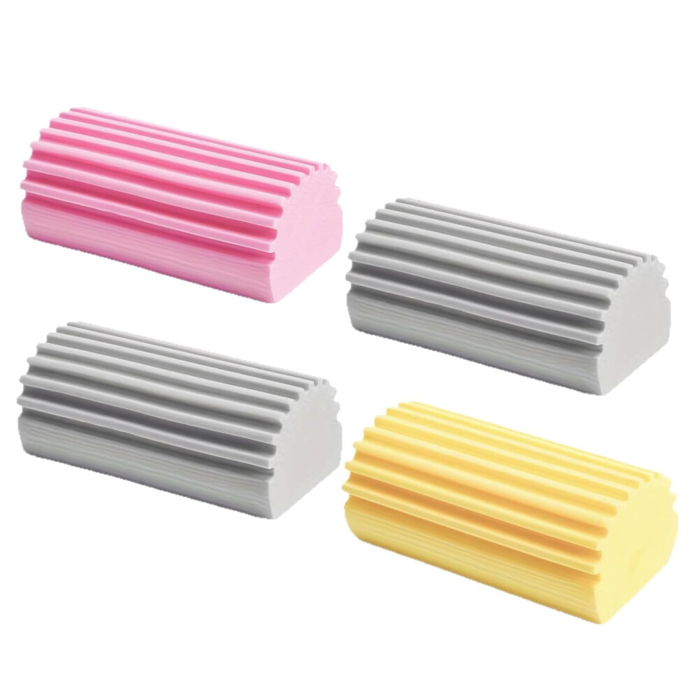 Funngy Sponges,4 Pcs Damp Duster Dust Sponge Damp Clean Duster Sponge Dusters Sponges Cleaning Brush For Cleaning Blinds Glass Baseboards Vents Railings