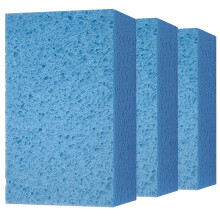 Cleaning and Washing Sponge, 3 Pack Large Extra Thick Heavy Duty Sponge Multi-Purpose for Kitchen Bathroom Bike Boat Car, Natural Cellulose Sponges 4"