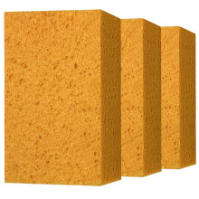 Cleaning and Washing Sponge, 3 Pack Large Extra Thick Heavy Duty Sponge Multi-Purpose for Kitchen Bathroom Bike Boat Car, Natural Cellulose Sponges 4"