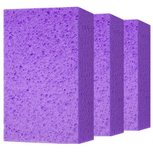 Cleaning and Washing Sponge, 3 Pack Large Extra Thick Heavy Duty Sponge Multi-Purpose for Kitchen Bathroom Bike Boat Car, Natural Cellulose Sponges 4"