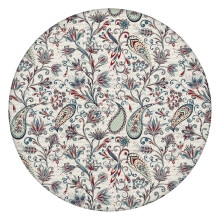 Boho Round Tablecloth Waterproof Oxford Material, Elastic Fit for 45-52" Table, Ideal for Parties, Camping, and Gifting