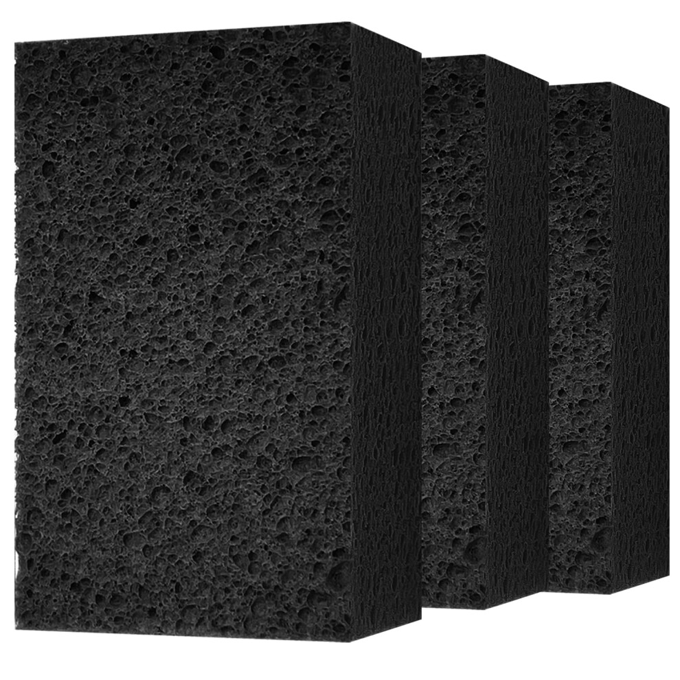 Spunspon Cleaning And Washing Sponge, 3 Pack Large Extra Thick Heavy Duty Sponge Multi-Purpose For Kitchen Bathroom Bike Boat Car, Natural Cellulose Sponges 4"