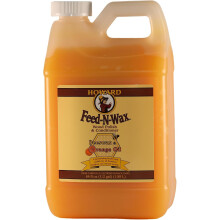 Howard Feed N Wax Wood Polish Conditioner Cleaner FW0064 Orange Oil, Beeswax for Mahogany, Oak, Teak and Wooden Furniture 1892ml (64oz)