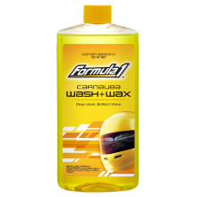 Formula 1 Car Wash & Wax with Carnauba | 16 oz. | 2-in-1 Car Cleaning Shampoo | Auto Detailing Soap | Deep Clean, High Shine, Water Beading Protection
