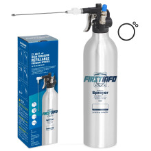 FIRSTINFO A1638 Patented Refillable Brake Cleaner Spray Bottle, 620ml Aluminum Pressure Sprayer, Max Pressure 140psi, Thickened Reusable Aerosol Can,