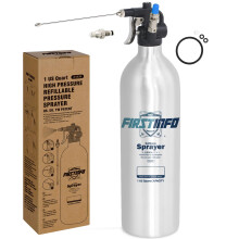 FIRSTINFO A1639 Patented Refillable Brake Cleaner Spray Bottle, 1000ml Aluminum Pressure Sprayer, Max Pressure 140psi, Thickened Reusable Aerosol Can,