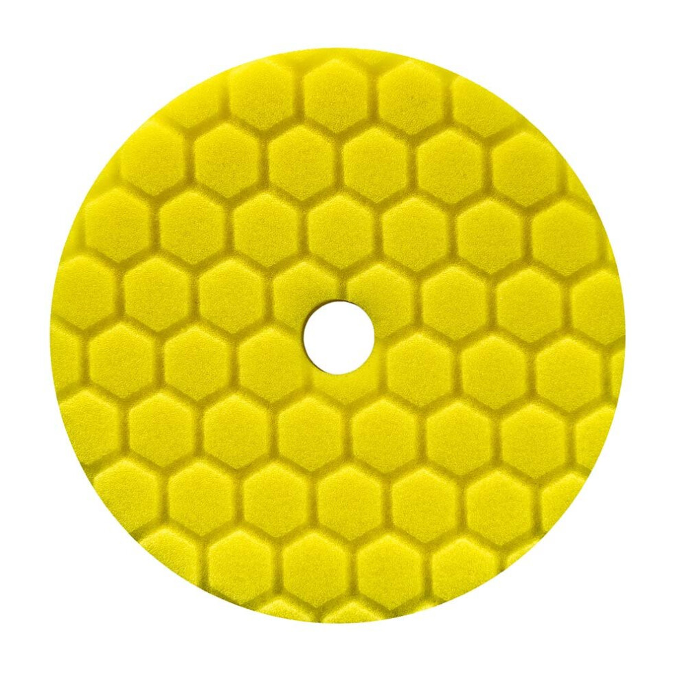 Chemical Guys Hex Logic Quantum 140Mm 5.5" Heavy Cutting Pad ~ Polish Car Yellow 5051224140329