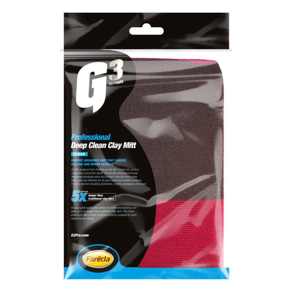 Farecla G3 7191 Pro Deep Clean Detailing Valeting Clay Mitt 5051224138012