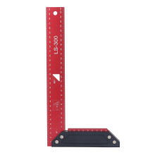 Woodworking Scribing Ruler Aluminum Alloy L Shaped Accurate Easy Reading Double 45 ?? Measurement Ruler 300mm