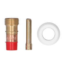 TIG Welding Torch PTFE Front Cover Replacement TIG Welding Gun Gas Lens Collect Kit for WP17