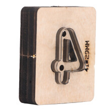 Leather Cutting Die 41x29mm Number 4 Shape High Hardness Alloy Steel Punching Mold for DIY Processing