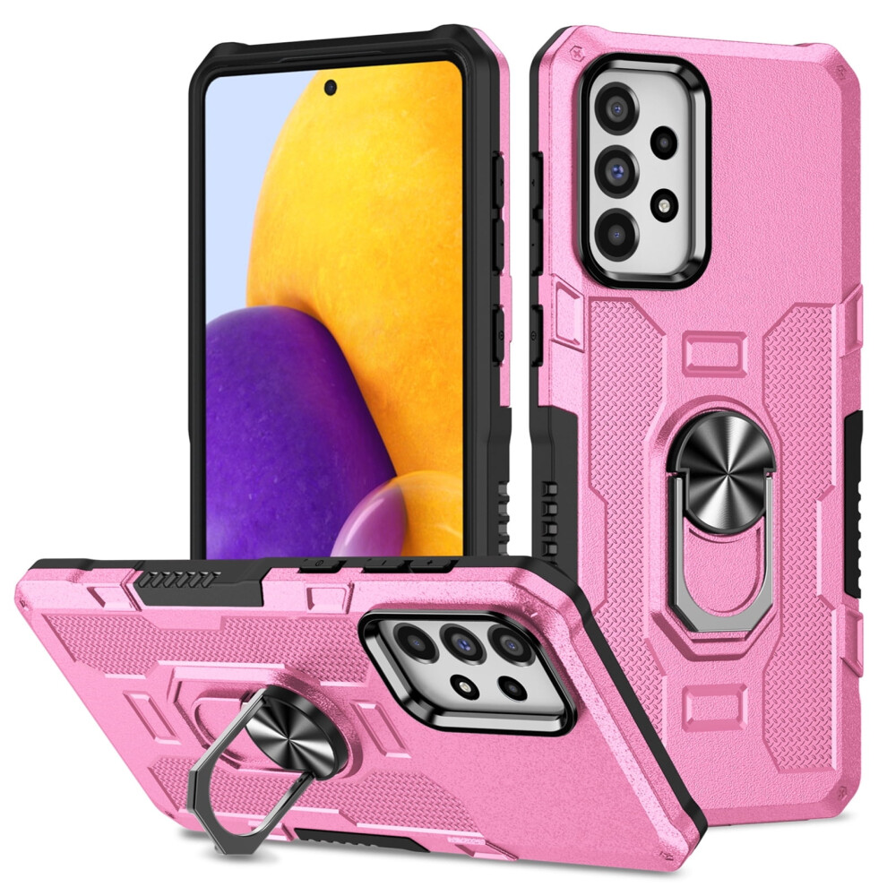 Rugged Defender Case For Samsung Galaxy A32 4G (6.5") Â Ring Holder, Kickstand, Anti-Fingerprint, Non-Slip, Anti-Drop Pink 9489952014173