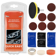 GEARLEADER Car Headlight Restoration Kit Polishing Paste Headlamp Repair Light Lenses Headlight Refurbish Tool Restore Polishing Pad Kit