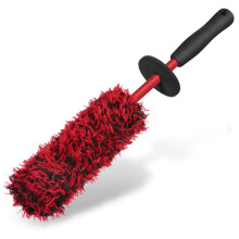 vsshe Car Wheel Brush, No Metal Wheel and Rim Detailing Brush, Car Wheel Cleaning Brush, Soft Dense Alloy Wheel Brush, Suitable for Wheels and Rims of
