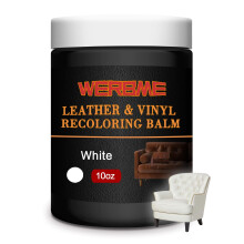 WERBME Leather Recoloring Balm & Color Restorer - 10OZ Multipurpose Dye & Paint for Faded Leather Couches, Car Seats, Shoes | Fix Scratches on