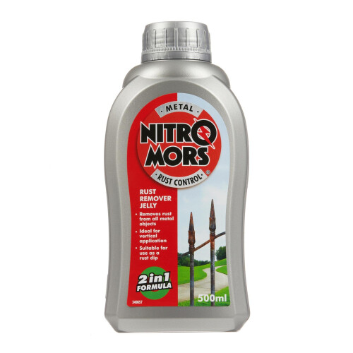Nitromors Rust Remover Jelly, 2 in 1 Non-Drip Gel Formula, 500 ml