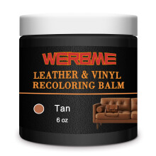 WERBME Leather Recoloring Balm & Color Restorer - Multipurpose Dye & Paint for Faded Leather Couches, Car Seats, Shoes | Fix Scratches on Clothing,