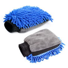YounBeauty Car Wash Gloves Double-Sided Microfibre 2 Pack, deep Cleaning Without Hurting The Paint, efficient Water Absorption Without Leaving Traces,