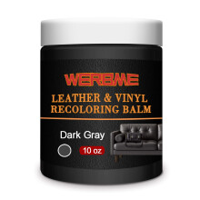 WERBME Leather Recoloring Balm & Color Restorer - 10 OZ Multipurpose Dye & Paint for Faded Leather Couches, Car Seats, Shoes | Fix Scratches on