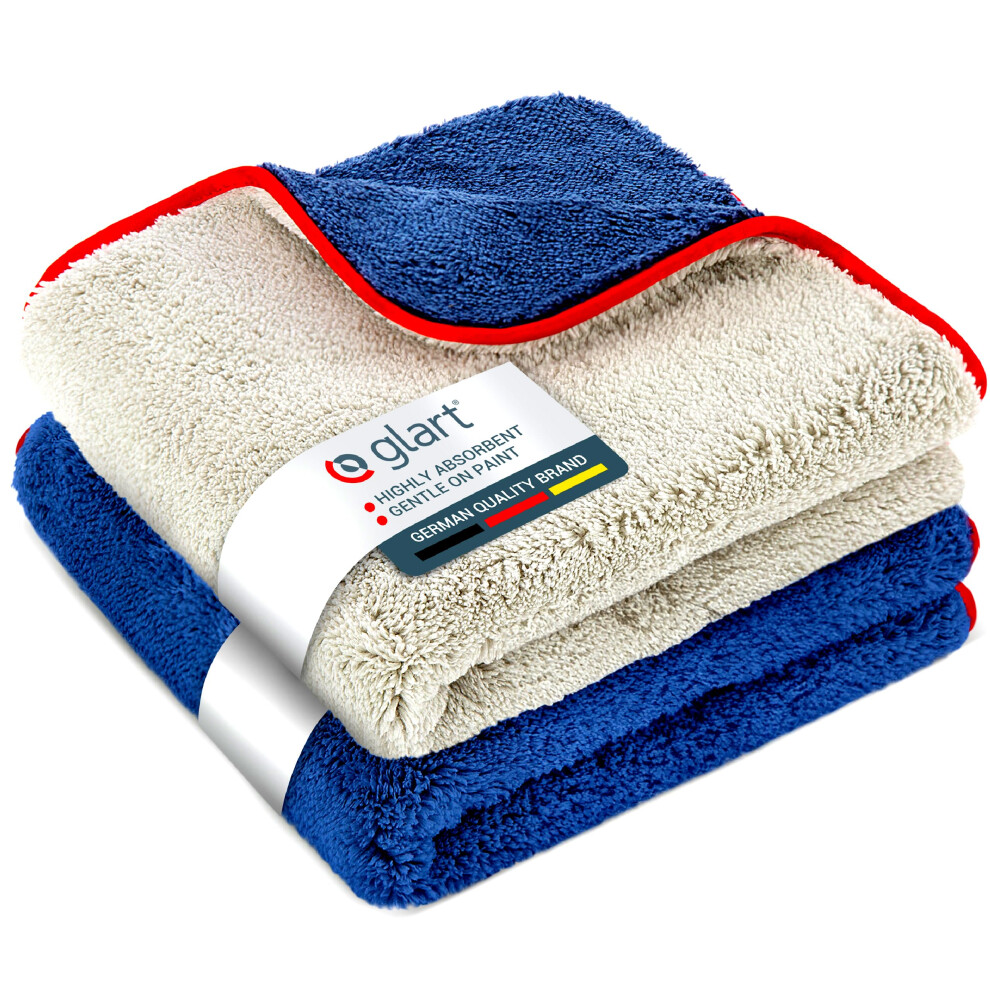 Glart 472Pp Set Of 2 Microfibre Cloths, For Paint Polish, Panes, Cockpit, Polishing & Drying For Car, Motorcycle, Microfibre Polishing Cloth Varnish, 5051224146505