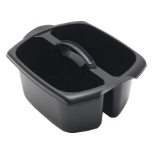 Addis 516932 Utility Cleaning Caddy with Twin Compartment and Handle, Black, 32 x 38.5 x 20 cm